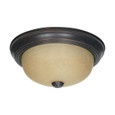 NUVO Lighting NUV-60-1255 2 Light 11 in. - Flush Mount with Champagne Linen Washed Glass