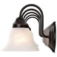 NUVO Lighting 60-327 Ballerina, 5-Light, 36in, Vanity with Alabaster Glass Bell Shades