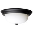NUVO Lighting 60-128 2 Light, 13in, Flush Mount, Matte Black Finish, Opal Glass