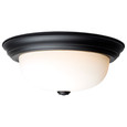NUVO Lighting 60-128 2 Light, 13in, Flush Mount, Matte Black Finish, Opal Glass
