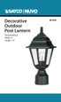 NUVO Lighting NUV-60-3456 Briton - 1 Light - 14 in. - Post Lantern with Clear Glass - Color retail packaging