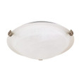 NUVO Lighting NUV-60-270 1 Light - 12 in. - Flush Mount - Tri-Clip with Alabaster Glass