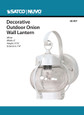 NUVO Lighting 60-3457 1-Light, 10-5/8in, Wall Lantern Onion Lantern with Clear Seed Glass, Color retail packaging