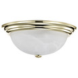 NUVO Lighting 60-215 3 Light, 15in, Flush Mount, Alabaster Glass