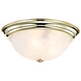 NUVO Lighting 60-215 3 Light, 15in, Flush Mount, Alabaster Glass