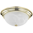 NUVO Lighting 60-215 3 Light, 15in, Flush Mount, Alabaster Glass