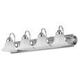 NUVO Lighting 60-318 Ballerina, 4-Light, 30in, Vanity with Alabaster Glass Bell Shades