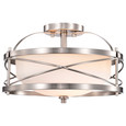 NUVO Lighting 60-5331 Ginger, 2 Light, Semi-Flush with Etched Opal Glass