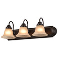 NUVO Lighting 60-1265 Ballerina 3 Light 24in, Vanity with Champagne Linen Washed Glass