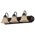 NUVO Lighting 60-1265 Ballerina 3 Light 24in, Vanity with Champagne Linen Washed Glass