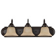 NUVO Lighting 60-1265 Ballerina 3 Light 24in, Vanity with Champagne Linen Washed Glass
