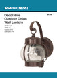 NUVO Lighting 60-3458 1-Light, 10-5/8in, Wall Lantern, Onion Lantern with Clear Seed Glass, Color retail packaging