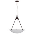 NUVO Lighting 60-371 3 Light, 23in, Pendant, Alabaster Glass Bowl