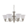 NUVO Lighting NUV-60-3255 Empire - 6 Light - 26 in. - Chandelier with Frosted White Glass