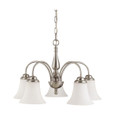 NUVO Lighting NUV-60-1822 Dupont - 5 Light - 21 in. - Chandelier with Satin White Glass