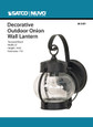 NUVO Lighting NUV-60-3459 1 Light - 10-5/8 in. - Wall Lantern - Onion Lantern with Clear Seed Glass - Color retail packaging