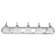 NUVO Lighting 60-319 Ballerina, 5-Light, 36in, Vanity with Alabaster Glass Bell Shades
