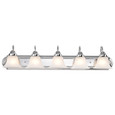 NUVO Lighting 60-319 Ballerina, 5-Light, 36in, Vanity with Alabaster Glass Bell Shades
