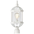 NUVO Lighting 60-4974 Boxwood, 1-Light, 19in, Outdoor Post with Clear Beveled Glass