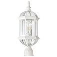 NUVO Lighting 60-4974 Boxwood, 1-Light, 19in, Outdoor Post with Clear Beveled Glass