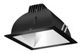 RAB NDLED6SD-80YN-M-B RECESSED DOWNLIGHTS 20 LUMENS NDLED6SD 6 INCH SQUARE UNIVERSAL DIMMING 80 DEGREE BEAM SPREAD 3500K 80CRI MATTE SILVER CONE BLACK TRIM