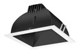 RAB NDLED6SD-WYYHC-B-W RECESSED DOWNLIGHTS 20 LUMENS NDLED6SD 6 INCH SQUARE UNIVERSAL DIMMING WALL WASHER BEAM SPREAD 2700K 90CRI BLACK CONE WHITE TRIM