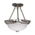 NUVO Lighting NUV-60-200 2 Light - 11 in. - Semi-Flush - Alabaster Glass