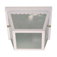 NUVO Lighting NUV-60-470 2 Light - 10 in. - Carport Flush Mount with Textured Frosted Glass