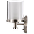NUVO Lighting 60-4642 Decker, 2 Light, Vanity Fixture with Clear and Frosted Glass