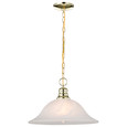 NUVO Lighting 60-392 1-Light, 16in, Pendant, Alabaster Glass