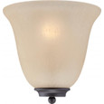 NUVO Lighting NUV-60-5383 Empire - 1 Light - Wall Sconce - Mahogany Bronze with Champagne Linen Glass