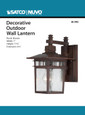 NUVO Lighting 60-3492 Cove Neck, 1-Light, 12in, Outdoor Lantern with Clear Seed Glass, Color retail packaging