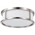 NUVO Lighting 60-2864 Odeon, 3 Light, 17in, Flush Dome with Satin White Glass