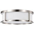NUVO Lighting 60-2864 Odeon, 3 Light, 17in, Flush Dome with Satin White Glass