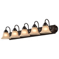 NUVO Lighting NUV-60-1267 Ballerina 5 Light 36 in. - Vanity with Champagne Linen Washed Glass