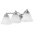 NUVO Lighting 60-338 Empire, 3 Light, 21in, Vanity with Alabaster Glass Bell Shades