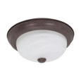 NUVO Lighting NUV-60-205 2 Light - 11 in. - Flush Mount - Alabaster Glass