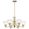 NUVO Lighting NUV-60-357 Empire - 6 Light - 26 in. - Chandelier with Alabaster Glass Bell Shades