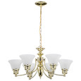 NUVO Lighting NUV-60-357 Empire - 6 Light - 26 in. - Chandelier with Alabaster Glass Bell Shades