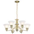 NUVO Lighting NUV-60-357 Empire - 6 Light - 26 in. - Chandelier with Alabaster Glass Bell Shades