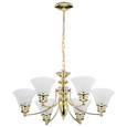 NUVO Lighting NUV-60-357 Empire - 6 Light - 26 in. - Chandelier with Alabaster Glass Bell Shades