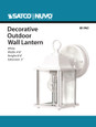 NUVO Lighting NUV-60-3463 1 Light - 8-5/8 in. - Wall Lantern - Cube Lantern with Clear Beveled Glass - Color retail packaging
