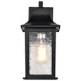 NUVO Lighting 60-5959 Stillwell Collection Outdoor 13in Wall Light, Matte Black Finish with Clear Water Glass