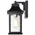 NUVO Lighting NUV-60-5959 Stillwell Collection Outdoor 13 inch Wall Light - Matte Black Finish with Clear Water Glass