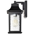 NUVO Lighting NUV-60-5959 Stillwell Collection Outdoor 13 inch Wall Light - Matte Black Finish with Clear Water Glass