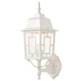 NUVO Lighting 60-4924 Banyan, 1-Light, 17in, Outdoor Wall with Clear Water Glass, White Finish