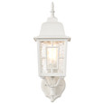 NUVO Lighting 60-4924 Banyan, 1-Light, 17in, Outdoor Wall with Clear Water Glass, White Finish