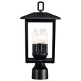 NUVO Lighting NUV-60-5932 Jamesport Collection Outdoor 15 inch Post Light Pole Lantern - Matte Black with Clear Glass