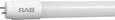 RAB T8-14.5-48GC-850-SE-BYP-PDIM LINEAR TUBES 1900 LUMENS T8 14.5W 48 INCH GLASS COATED 80CRI 5000K SINGLE ENDED WIRING METHOD BALLAST BYPASS PHASE CUT DIMMING