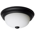 NUVO Lighting NUV-60-127 2 Light - 11 Inch - Flush Mount - Matte Black Finish - Opal Glass